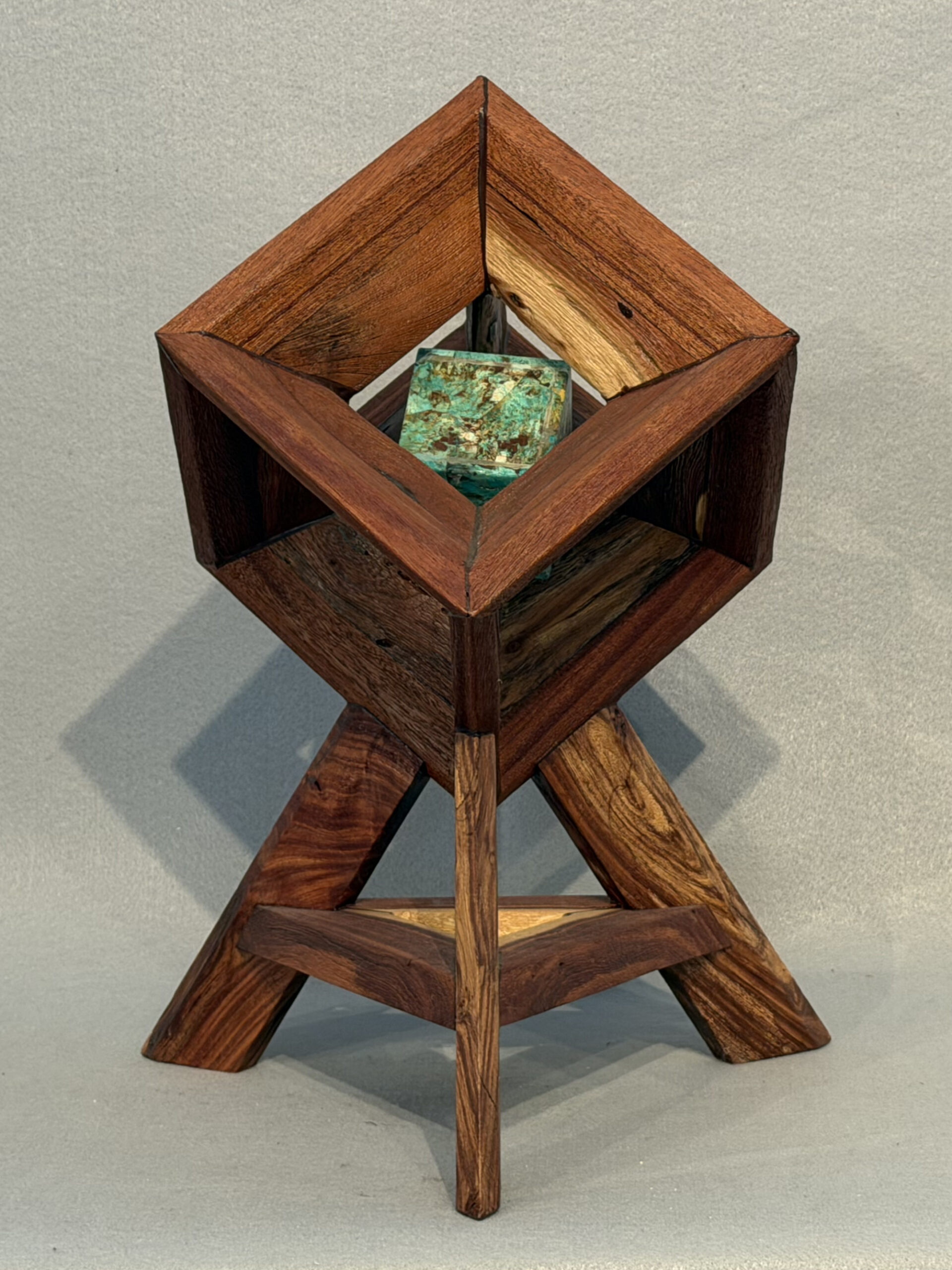 Trapped Turquoise Cube